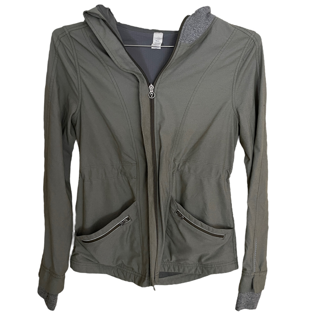 Ivivva Full Zip Khaki Green Hoodie Small
